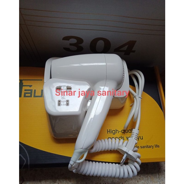 Hair dryer pengering rambut 1000-1200W / Pengering rambut dinding / hair dryer putih