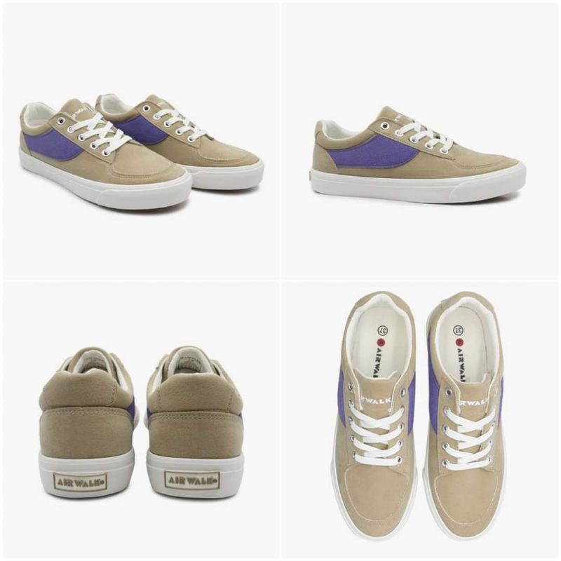 SALEEE 100% Original Sepatu Sneakers Wanita Airwalk NEAL Putih dan Beige AIWY21F0703W