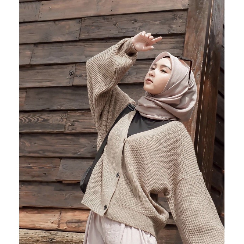 DIANA PUFFY CARDY | midun.project-Khaki