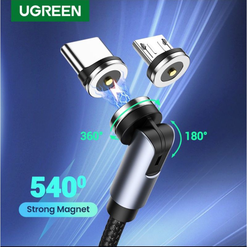 Ugreen Kabel Magnetik 540° 2.4A Fast Charging - Ugreen Kabel Magnet 2.4A Original