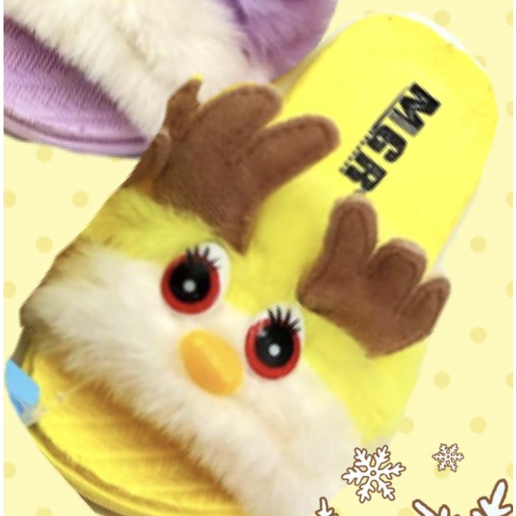 Sandal Slop Bulu Rusa Reindeer Anak Remaja Lucu Imut Cute Cantik MGR Morego Mokaya Balance / Size 24-29 | 30-35 (2028-1)