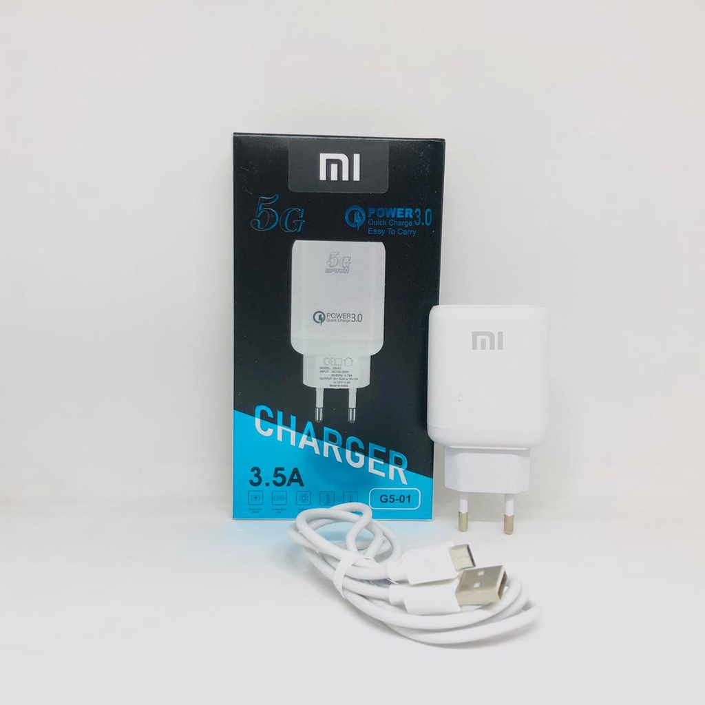 MINIGO CHARGER HP BRAND G5 01 3A 5G TC TRAVEL ADAPTER + KABEL CASAN