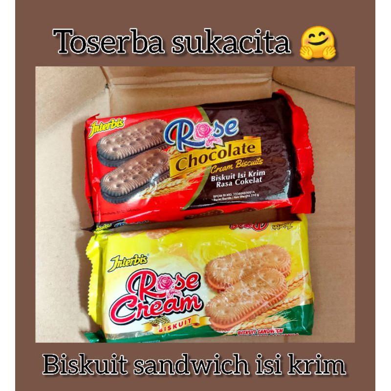

Rose Cream Biskuit . biskuit sandwich isi krim