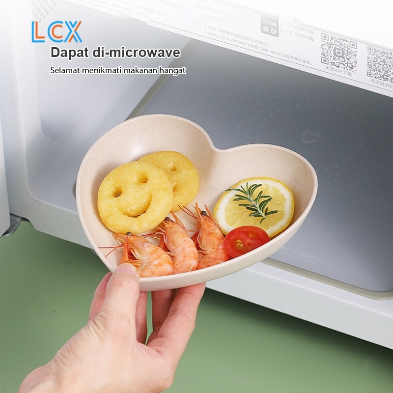 LCX Piring Makan Saji | Berbentuk Hati Plate Piring Saji | Ramah Lingkungan | Biodegradable VS-85