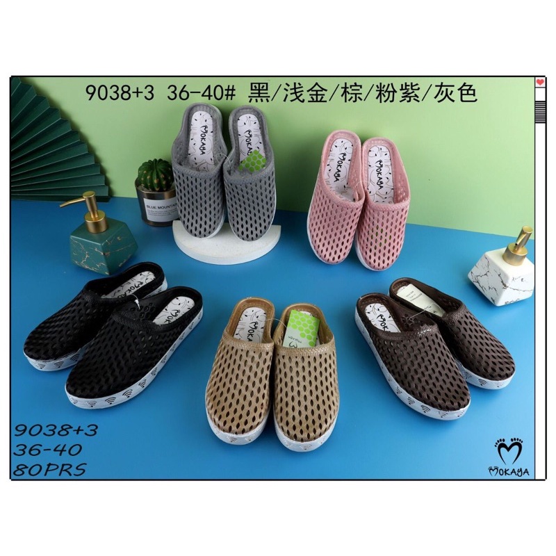 Mokaya Sepatu Slop Bolong Bolong 9038