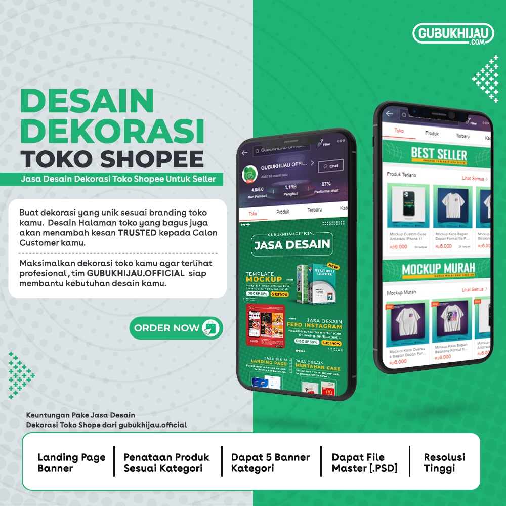 Jual Jasa Desain Dekorasi Toko Shopee GUBUKHIJAU | Shopee Indonesia