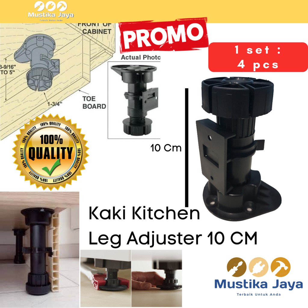 Kaki Kitchen Leg Adjuster Klip 10 Cm Kaki Plastik Sofa Kitchen