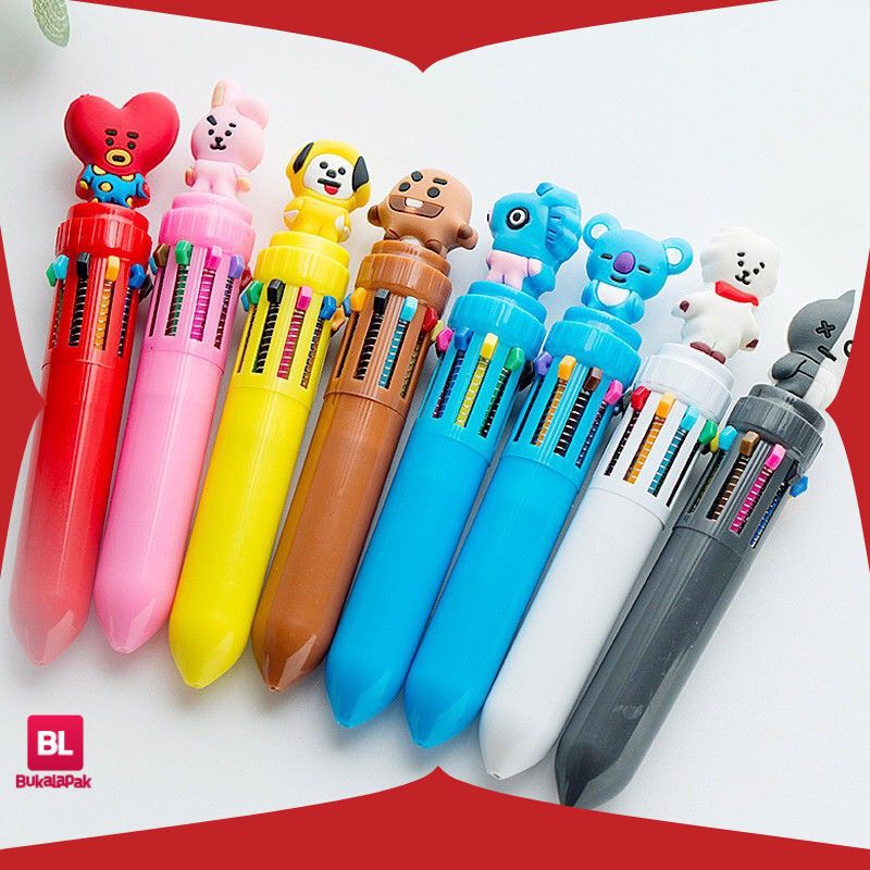 

Murah [BS] BISA COD KPOP BTS BT21 Pena Multi Warna Warni Pen Terkeren