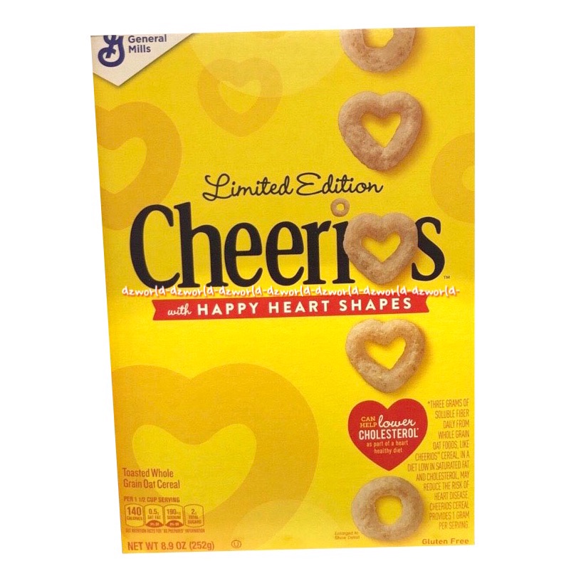 Cheerios Happy Heart Shapes 252gr Limited Edition Sereal Love Lope Sarapan