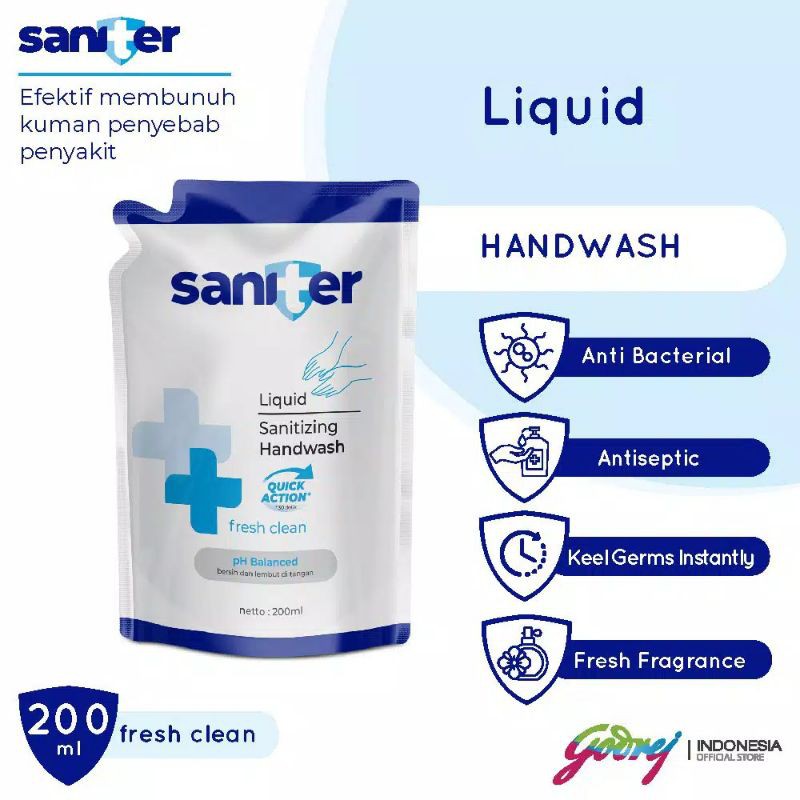 Jual Saniter Handwash Pouch 200 Ml | Shopee Indonesia