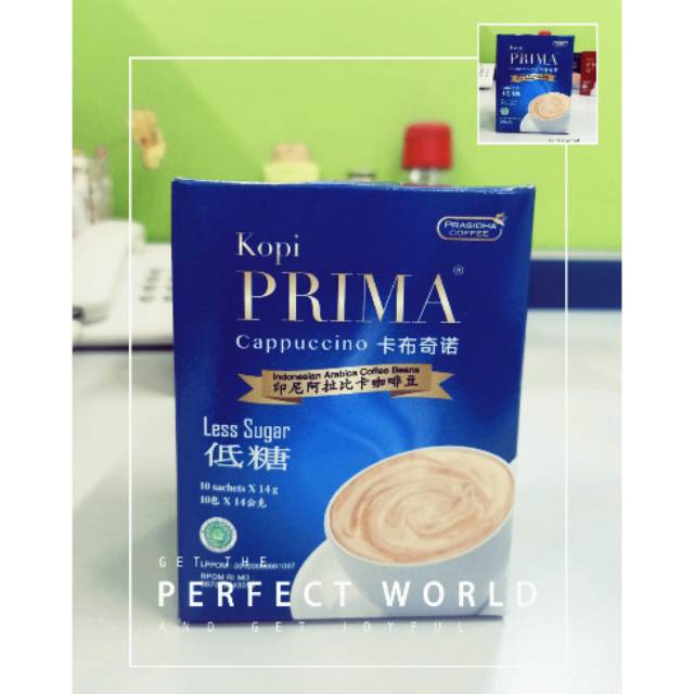 

Kopi Prima 3in 1 Cappucino less sugar blue