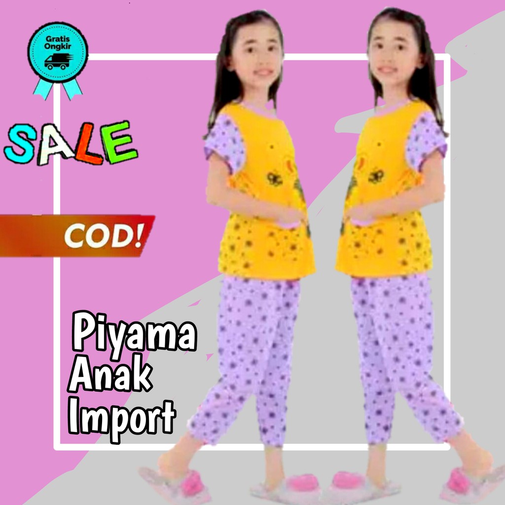 piyama anak perempuan baju tidur anak perempuan setelan piyama anak cewek baju tidur anak cewek KE73