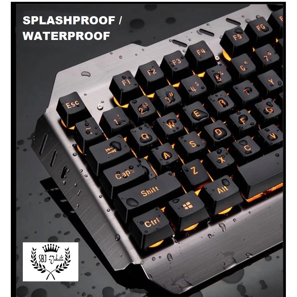 Keyboard and Mouse Set Wireless 2.4 Ghz Metal Mamba SB18 Waterproof Mechanical lookalike