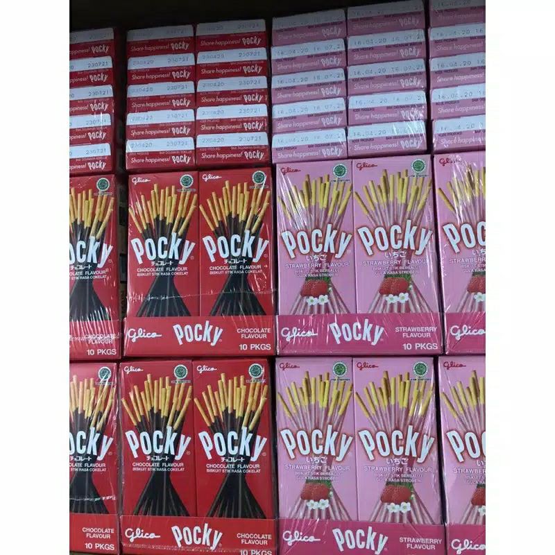 

Biskuit GLICO POCKY 22gr cokelat strawberi 21gr