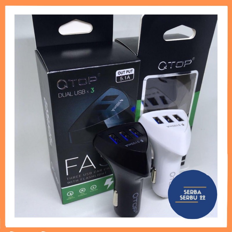 Qtop Saver Adaptor Mobil Aliens 3USB [GARANSI]