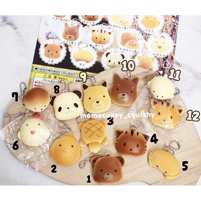 SQUISHY LICENSED mini animal head series gachapon (ORIGINAL JEPANG)