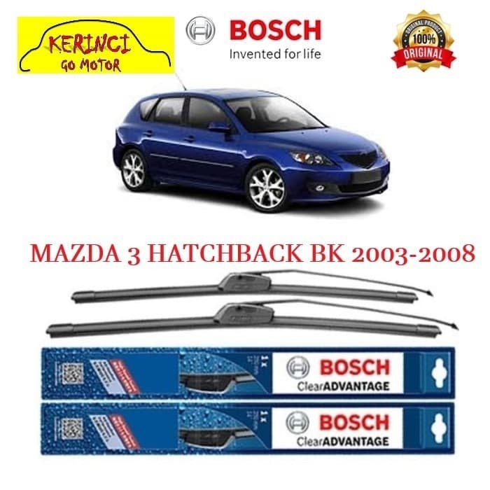 WIPER BOSCH CLEAR ADVANTAGE MAZDA 3 HATCHBACK BK 2003-2008 21&quot; &amp; 19&quot;