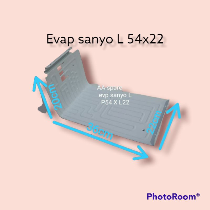 EVAP KULKAS 1 PINTU SANYO L 54x22 / EVAPORATOR  KULKAS 1 PINTU SANYO L