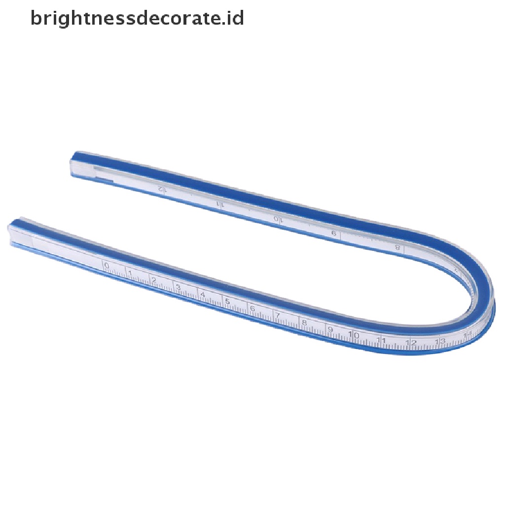 Alat Penggaris Gambar Drafting Flexible Bahan Plastik Vinyl Ukuran 30cm