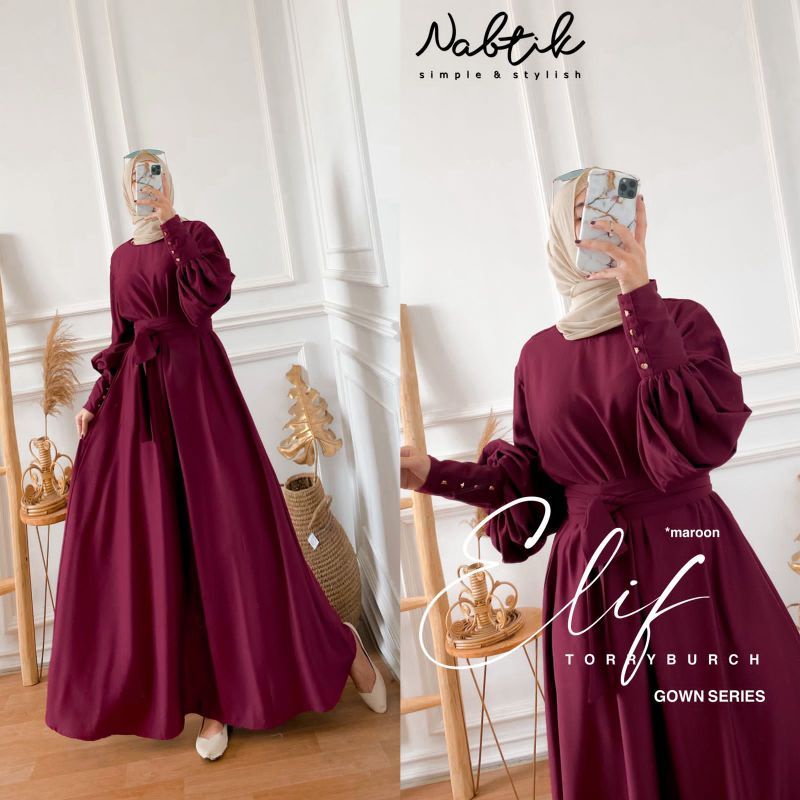 Elif Gown Torryburch Belt Lepasan Ori Nabtik LD 110 cm