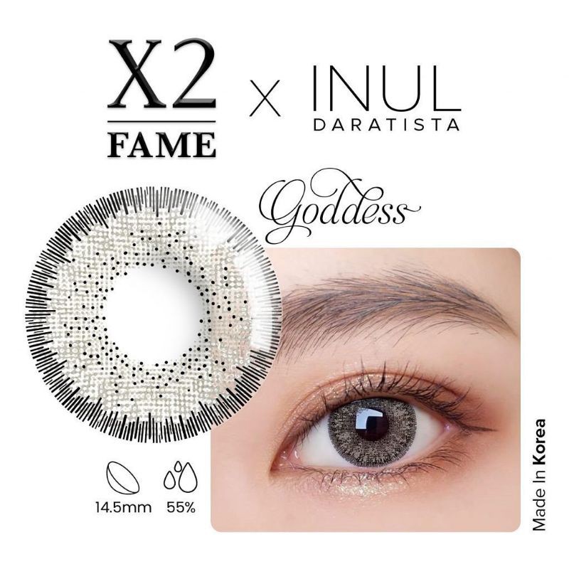 softlens kadar air tinggi 55% - Diameter 14,5 - X2 Fame Inul Daratista - bahan Silicone Hydrogel