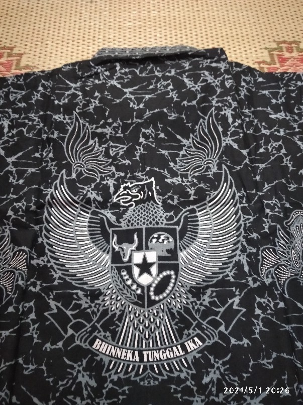 Atasan Kemeja Batik Pria Motif Batik Garuda // (solo) Jumbo
