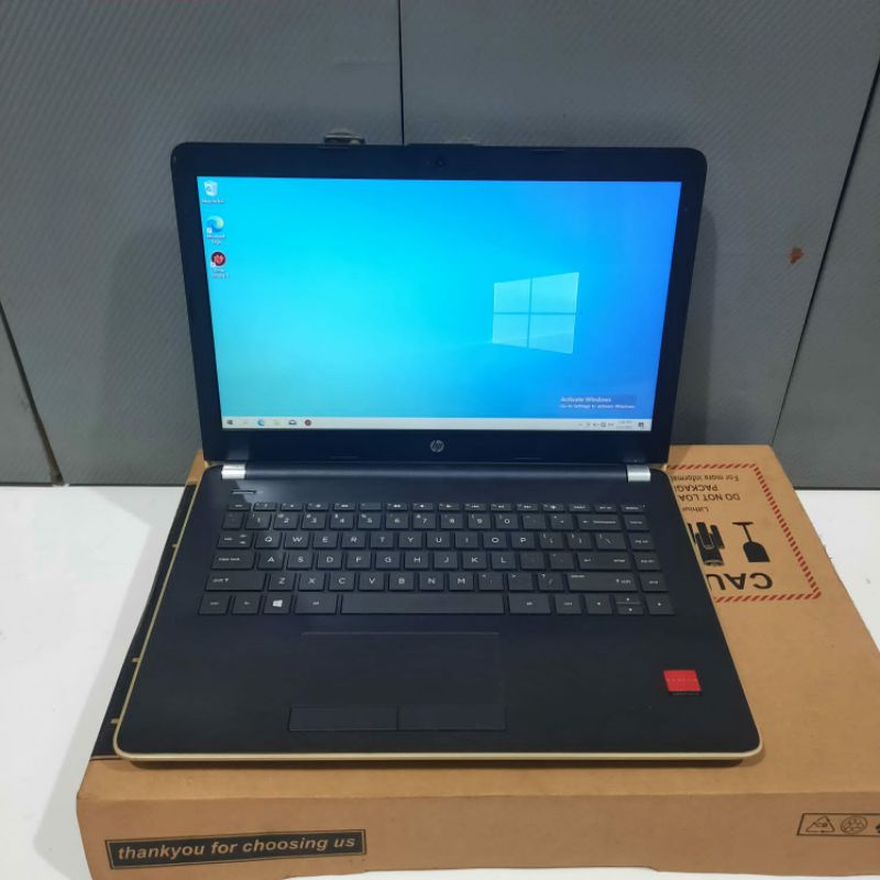 Laptop HP 14-bw505AU Amd A9-9420 Ram 8GB/HDD 500GB Amd Radeon R5 Graphic Windows 10 siap pakai