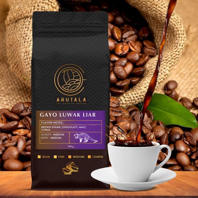 

Arutala Kopi Luwak Gayo Wild Civet Coffee 200 Gram