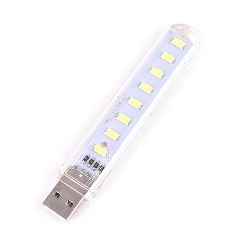 &lt; E2id &amp; &gt; Lampu Malam 8-LED Mini Portable Tenaga USB Untuk Laptop