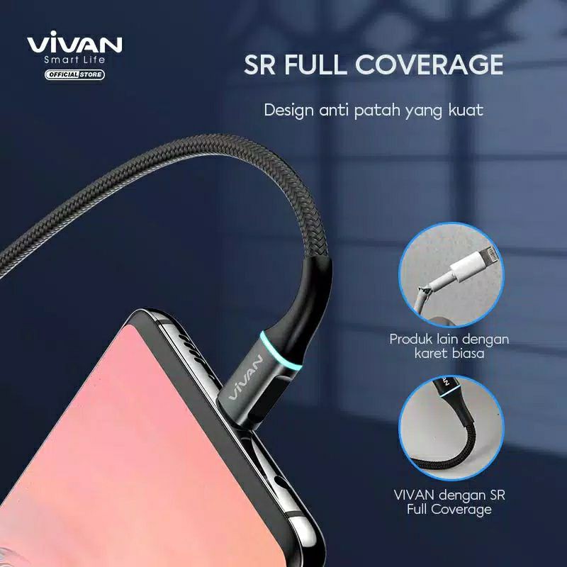 Vivan Kabel Data 100cm 200cm Quick Charge