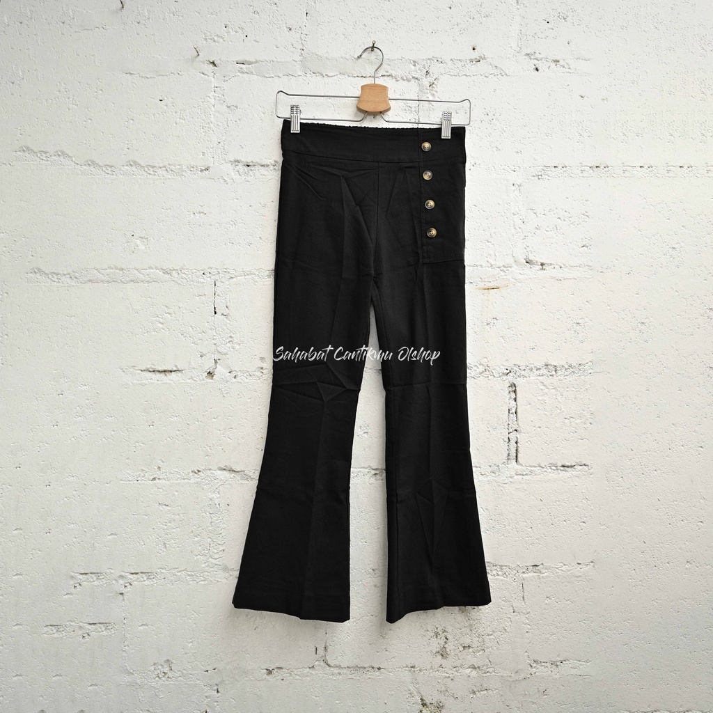 Celana Cutbray Hitam Bahan Strecht Original By Sky Mode