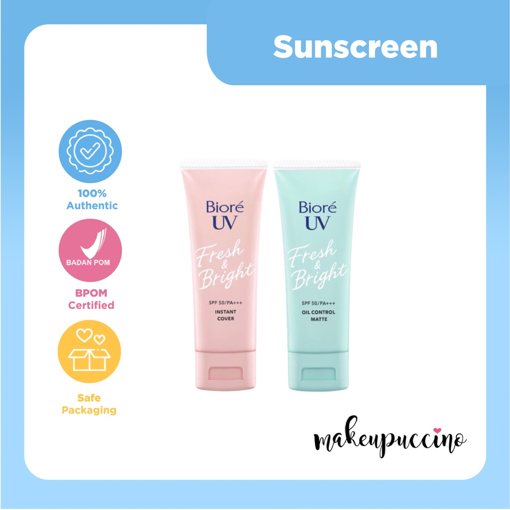 Jual BIORE UV Fresh & Bright SPF 50 PA+++ 30gr | Shopee Indonesia