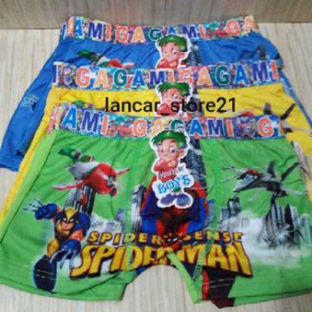 3PCS CELANA GAGAMI ANAK/CELANA ANAK BOXER