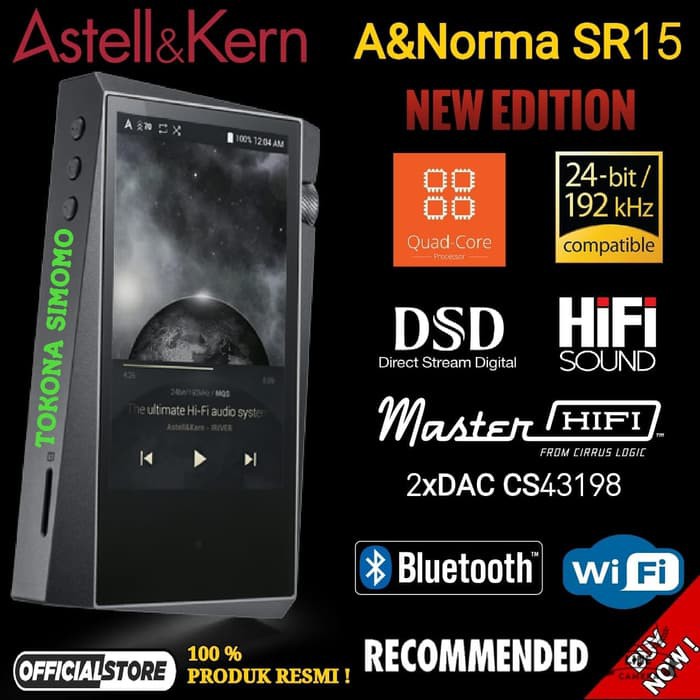 PROMO Astell & Kern A&Norma SR15 / SR 15 Portable Hi-Res DAP Original MURAH