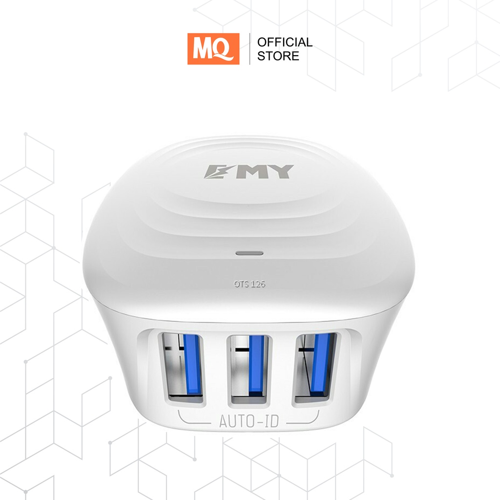 MQ Adaptor Charger Fast Charging With 3 Port USB 3.4A Brand EMY MY229