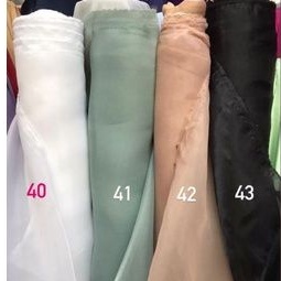 Bahan organza dop/organza saten/hijau wardah