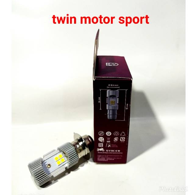 Lampu LED motor Philips M5 H6 DC kaki1 6500k PUTIH 100% original Philips Bebek Matic Mio series Fino Vario beat vario 125 spin nex shogun satria smash dll-2