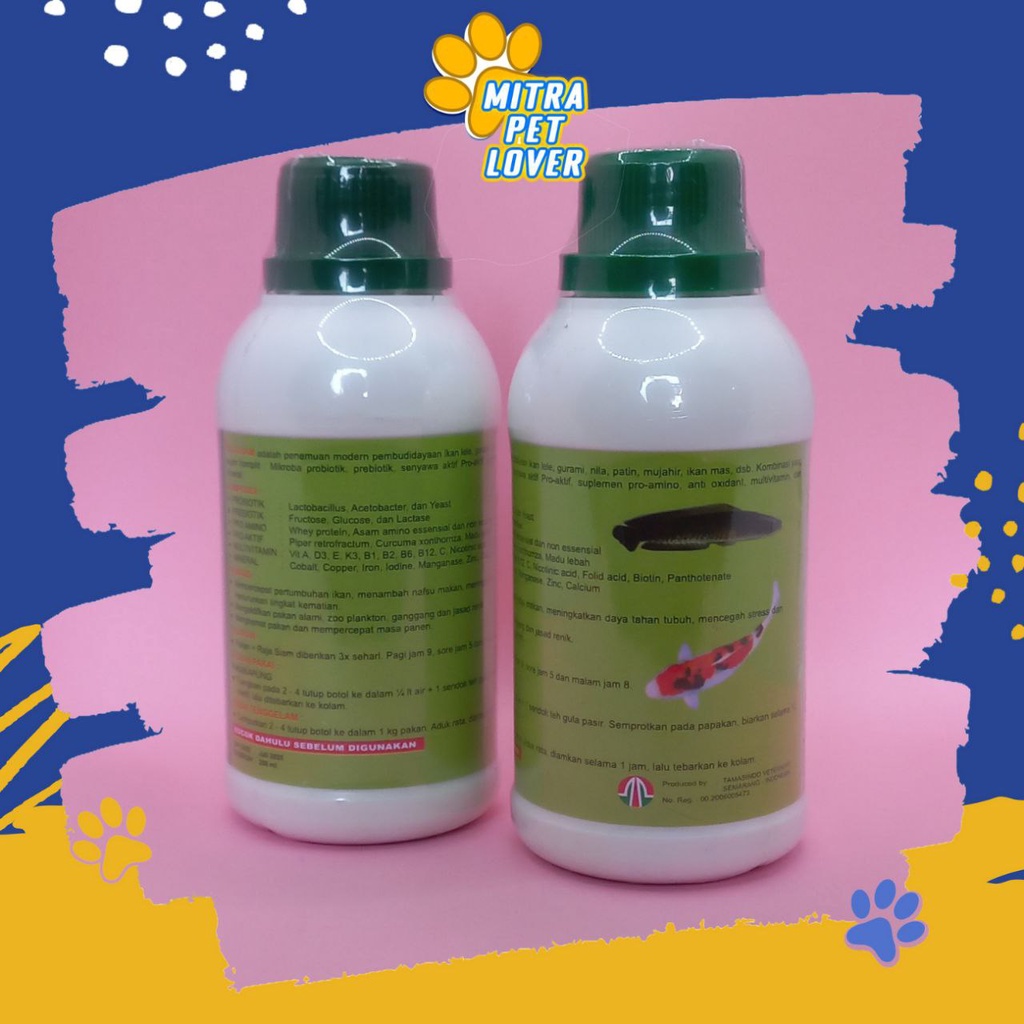 OBAT PEMACU TUMBUH IKAN - RAJA SIAM 250 ML ORIGINAL - PROBIOTIK PEMACU PERTUMBUHAN IKAN LELE GURAMI NILA PATIN MUJAHIR - PRO AMINO ANTI OXIDANT - PET ANIMAL FISH HEALTHCARE AND VETERINARY TAMASINDO VITAMIN TERNAK HEWAN BINATANG PELIHARAAN MITRAPETLOVER