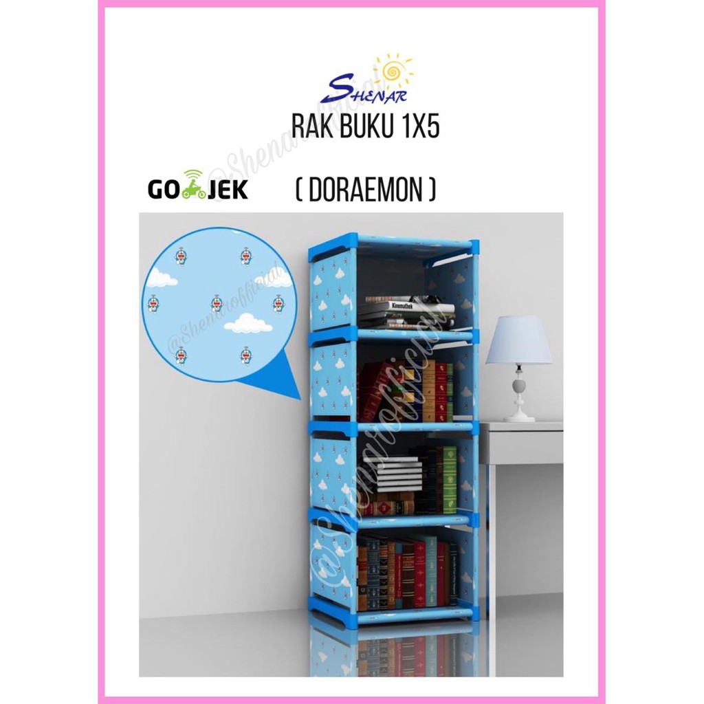 SHENAR RAK BUKU 5 SUSU / KOTAK BUKU / LEMARI BUKU KARAKTER / ANAK / DEKORASI / LEMARI BUKU -BISA COD