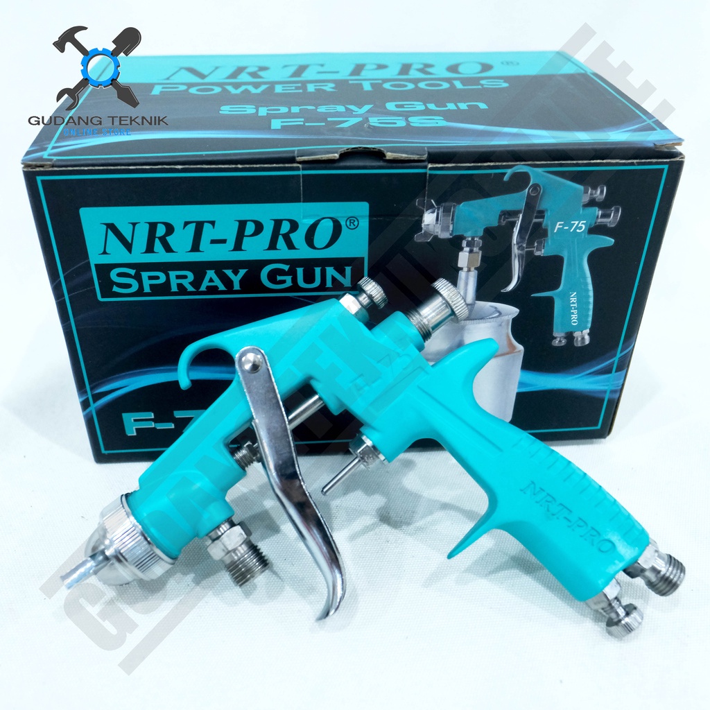 Spray Gun Tabung Atas 400cc NRT PRO F75G / Alat Semprot Semprotan Cat Spraygun F75S Tabung Bawah NRT