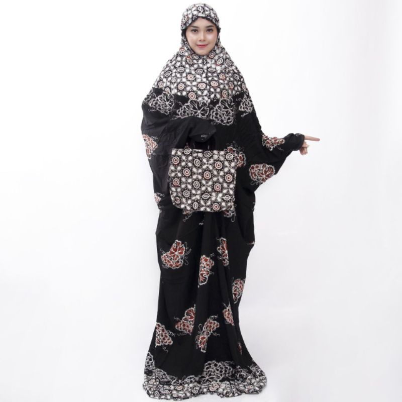 Mukena batik Cap Terusan Jumbo | Shopee Indonesia