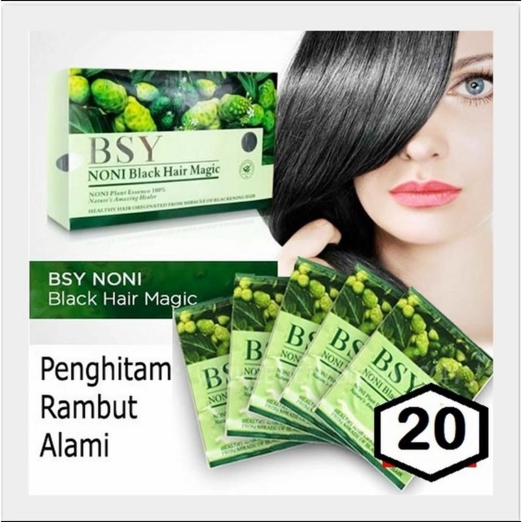 Shampo Penghitam Rambut Alami Zat Ekstrak Mengkudu Noni BSY