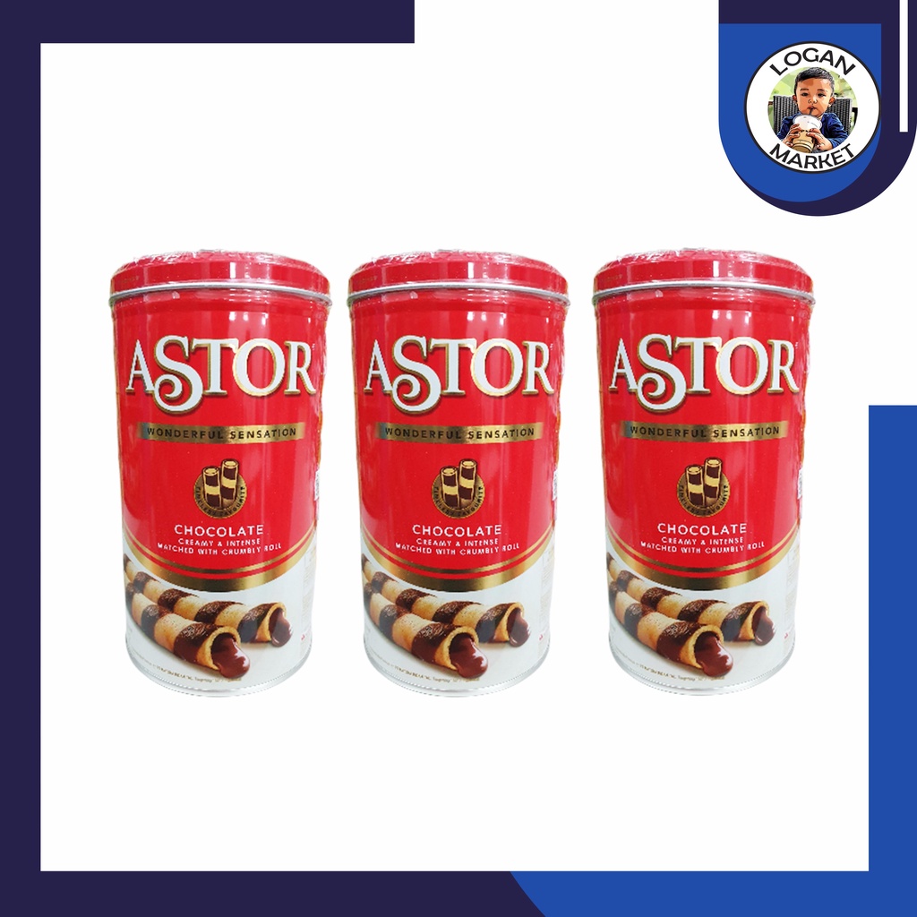 

Paket Astor Kaleng Wafer Stick Roll Coklat Chocolate 330gram 330 gram 3Pcs 3 Pcs