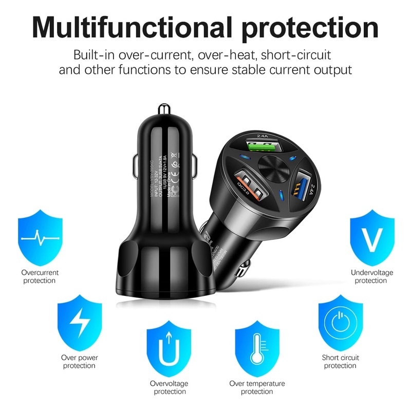 Adapter Charger 3 Port Usb Portabel Untuk Mobil