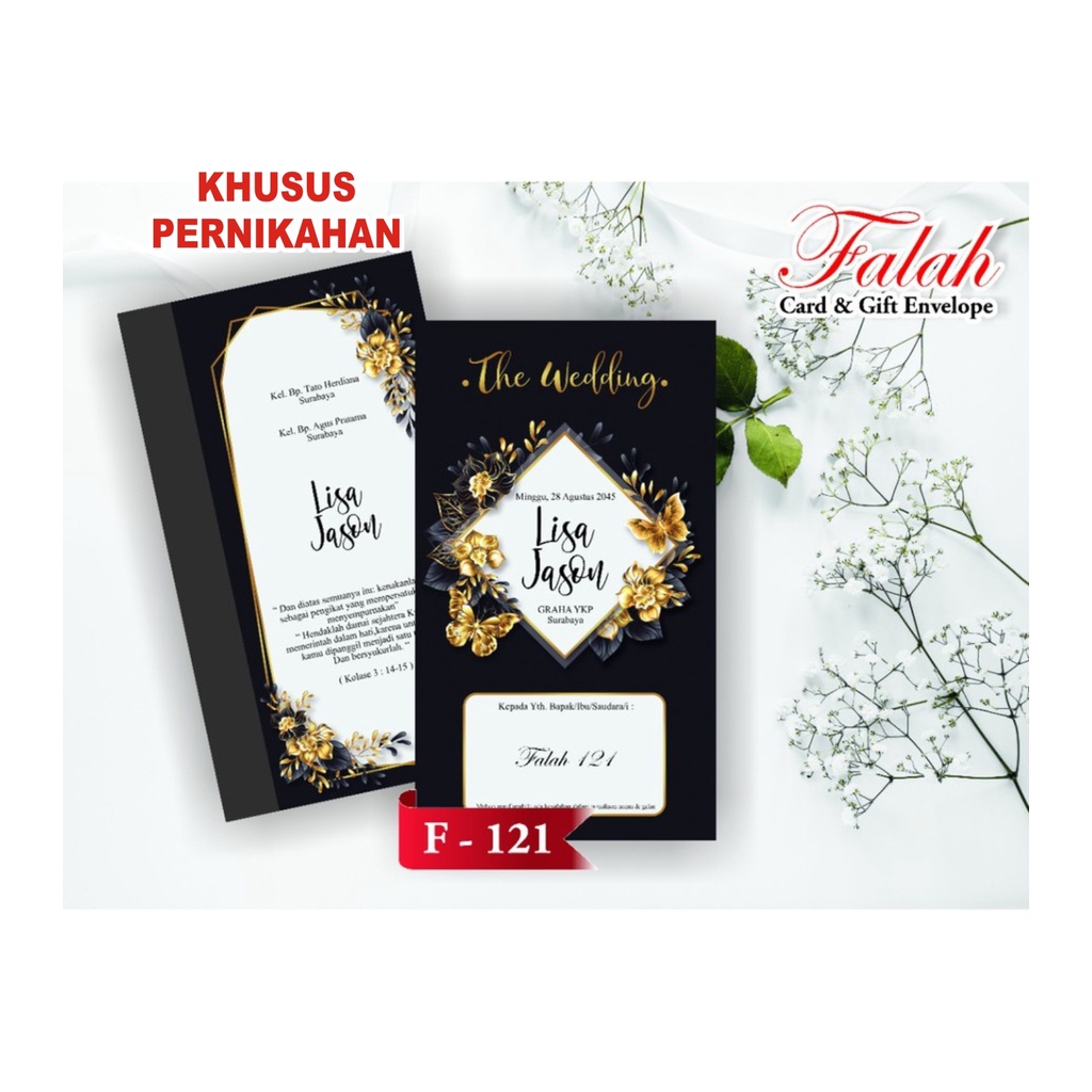 UNDANGAN PERNIKAHAN / KHITAN DESAIN APIK falah 121, falah 120, falah 109, falah 111 MURAH