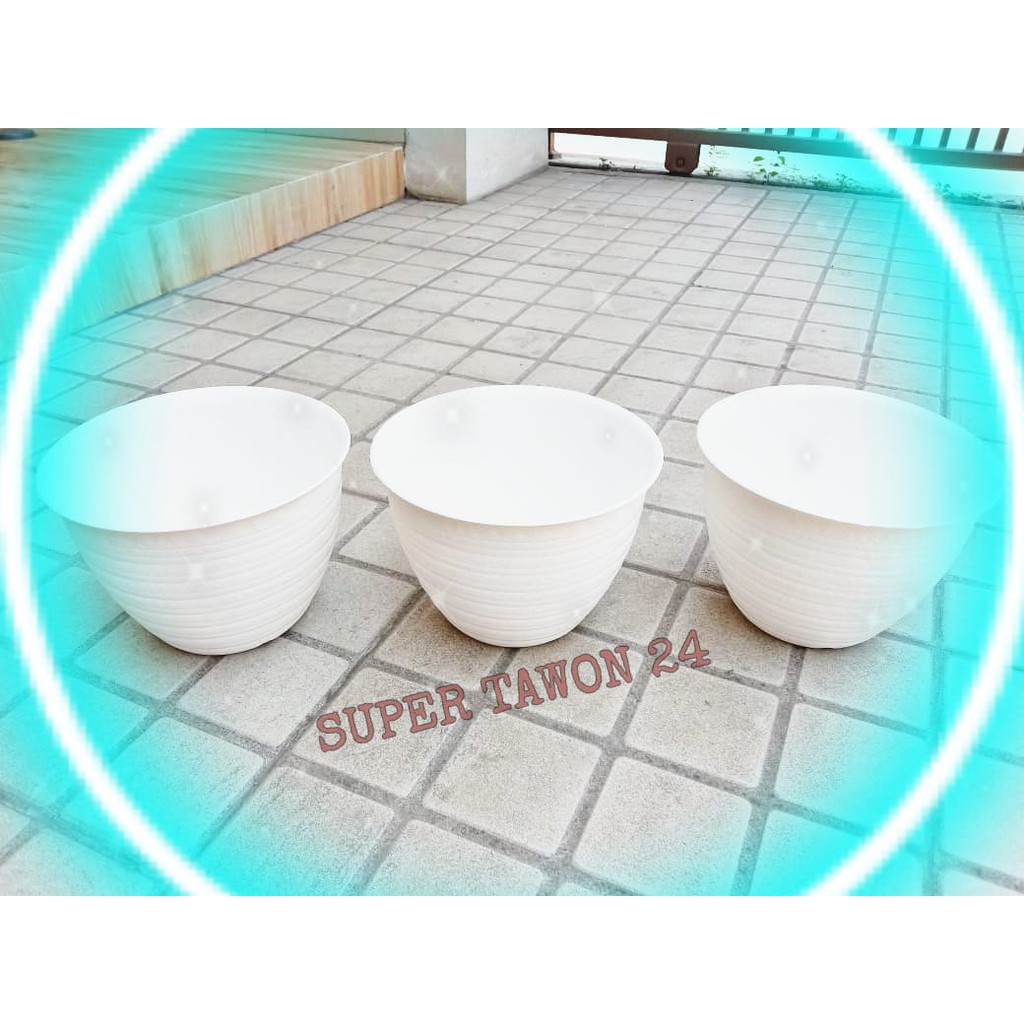 Pot Super Tawon 24 Putih Garden Of Love Pot Tawon Putih Tirus Pot Tawon Pirus 18 20 21 25 27 - Pot Tawon 24