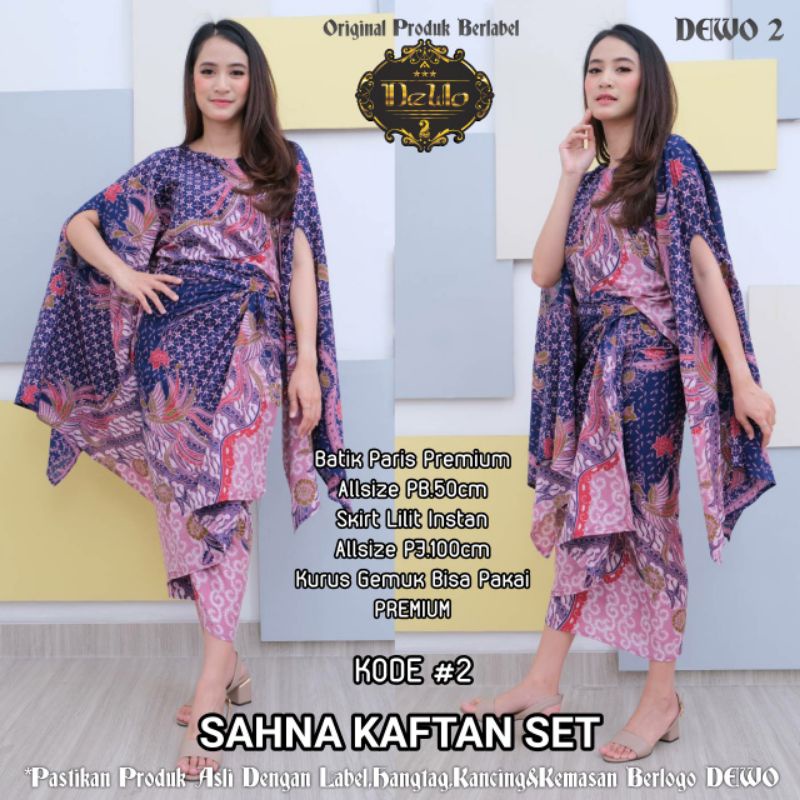 setelan kaftan batik murah solo sahna kaftan set batik tuman solo