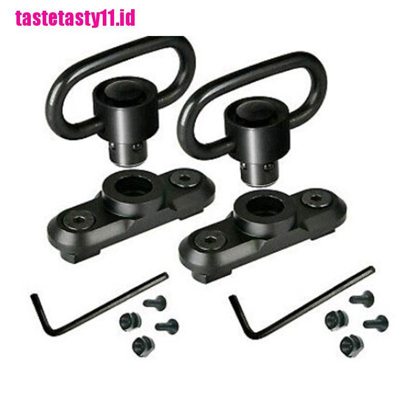 (TTID) Qd Sling Swivel Stud Mount Adapter Rail Quick Release Untuk Senapan