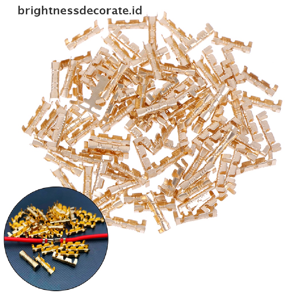 [birth] 100Pcs brass copper 0.5-1.5mm² crimp electrical connector wire terminal kit [ID]