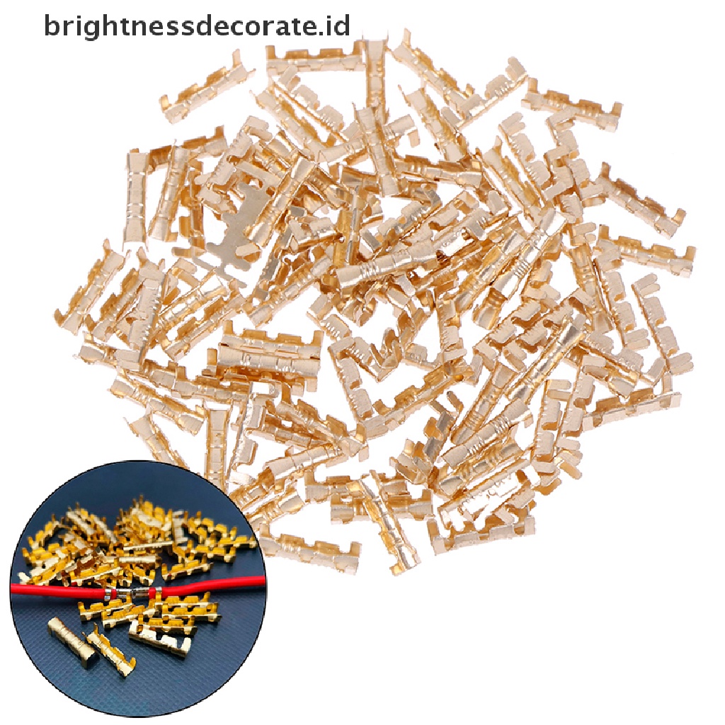 [birth] 100Pcs brass copper 0.5-1.5mm² crimp electrical connector wire terminal kit [ID]